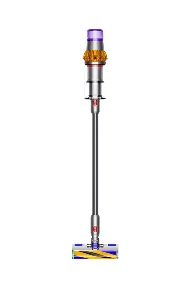 Cordless stick vacuum with laser floor head, nickel and yellow EP11