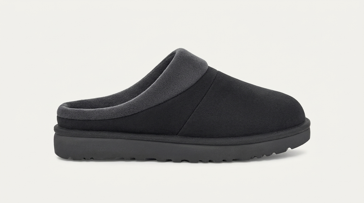 Slip-on slide, black and charcoal PB13