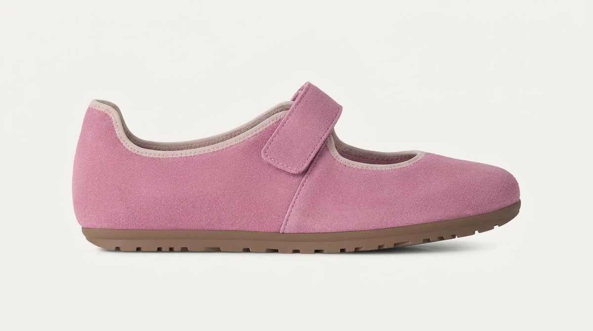 Strap Mary Jane flat, pink PB21